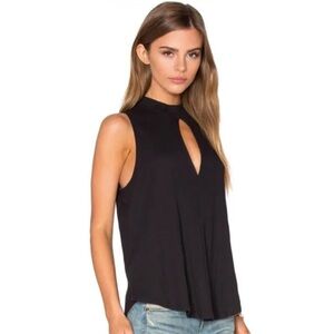 Free People Sleeveless Keyhole Mock Neck Top
